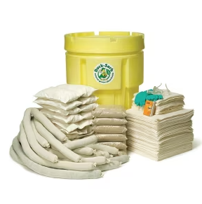Absorbent spill cleanup supplies pallets